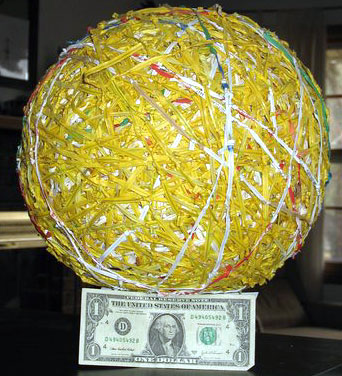 WORLDS LARGEST TWIST TIE BALL